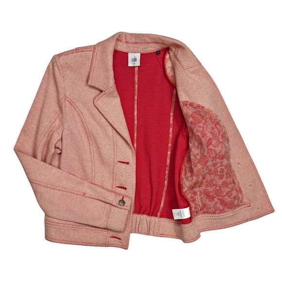 Cabi Amelia Pink Knit Blazer Styled Crop Jacket - Picture 9 of 9